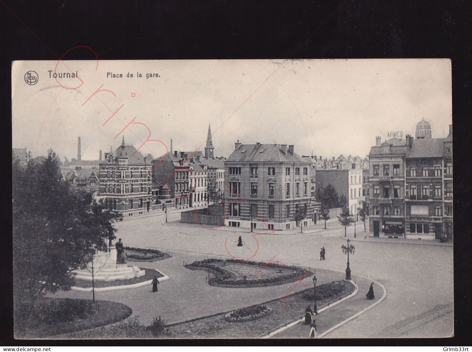 Tournai - Place De La Gare - Postkaart - Tournai