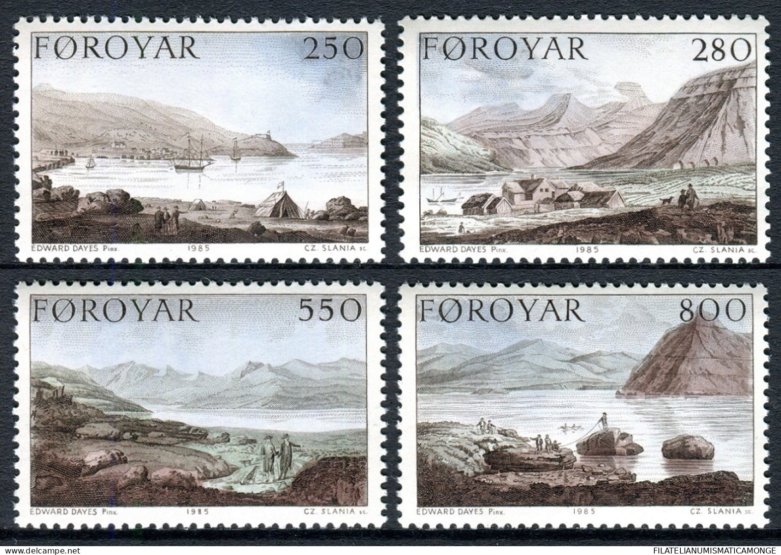 Feroe 1985 Correo 106/09 **/MNH Vistas De La Isla (4 Sellos)  - Faroe Islands