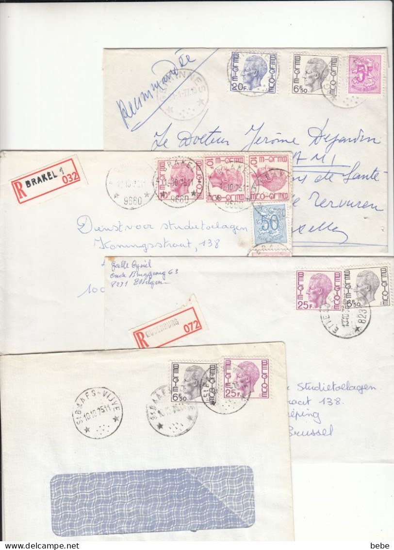 ELSTRÖM 49 LETTRES RECOMMANDE AVEC OBLITERATIONS RELAIS - 1970-1980 Elström