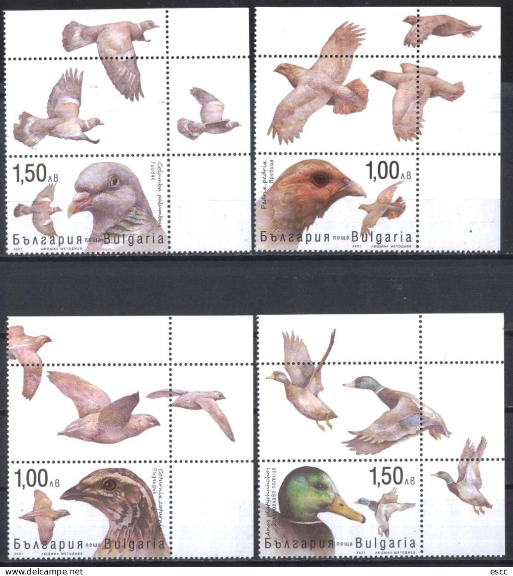 Mint Stamps Fauna Animals Game Birds  Hunting 2021  From Bulgaria - Altri & Non Classificati