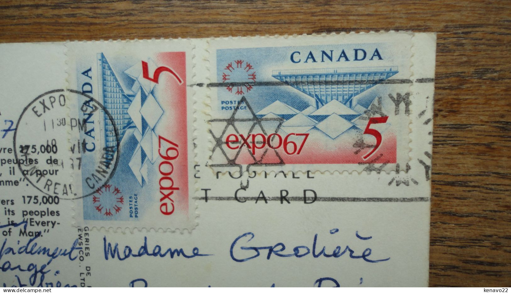 Canada , Monréal , Expo67 , Le Pavillon De L'union Sovietique "" Beaux Timbres De L'expo67 Assez Rare Avec La Carte "" - Montreal