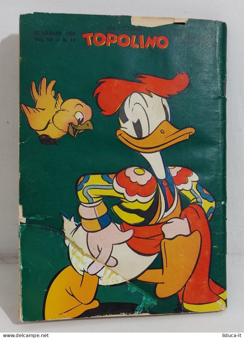 61000 TOPOLINO Libretto N. 17 - Mondadori 1950 - Disney