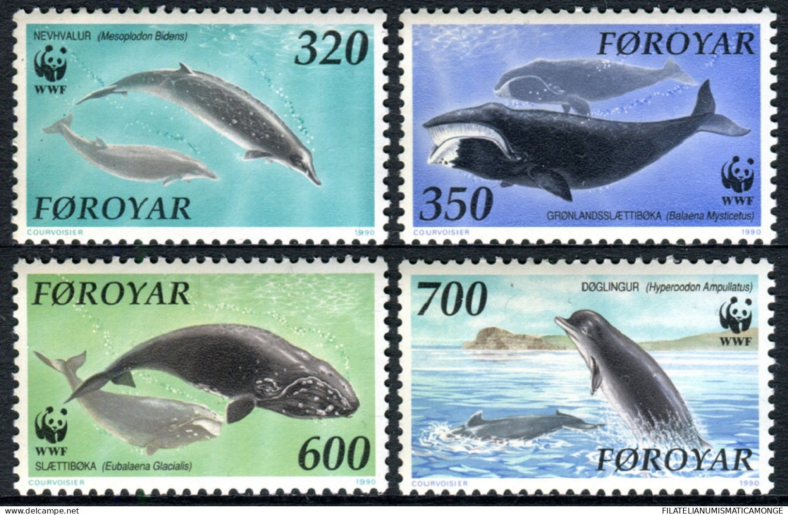 Feroe 1990 Correo 197/00 **/MNH Protección De La Naturaleza (4 Sellos)  - Faroe Islands