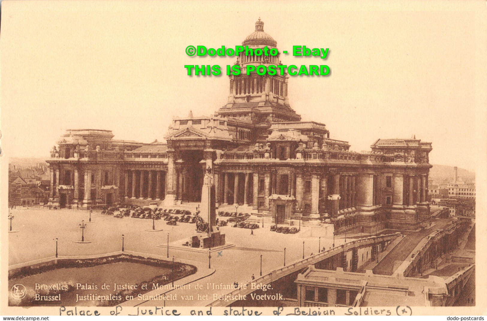 R377206 Bruxelles. Palais De Justice Et Monument De L Infanterie Belge. Nels. Er - Welt