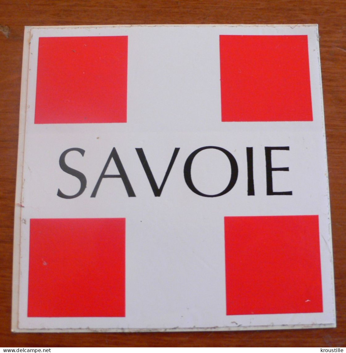 AUTOCOLLANT SAVOIE - DRAPEAU CARRE - Adesivi