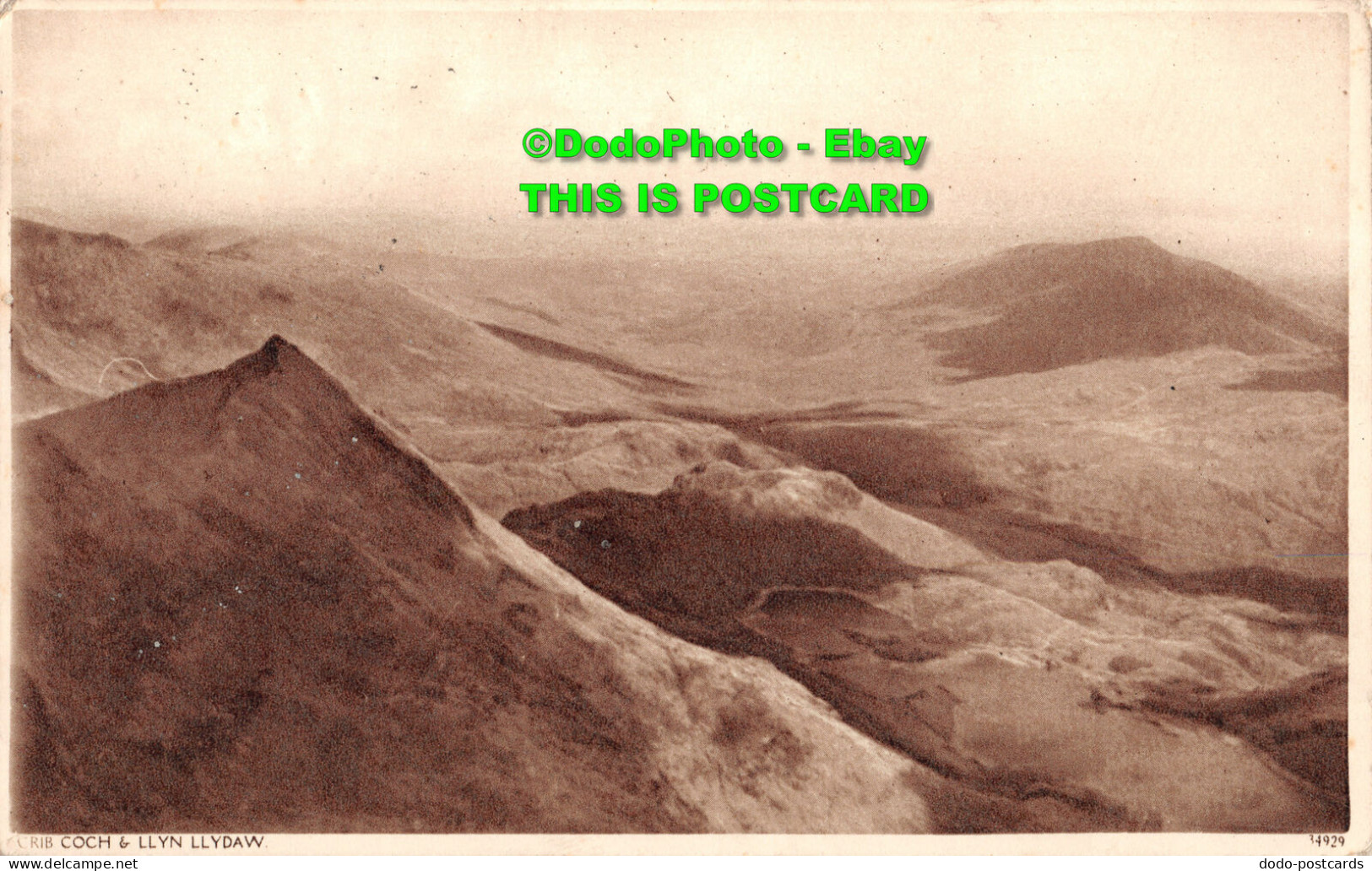 R377114 Crib Coch And Llyn Llydaw. Postcard. 1943 - Welt