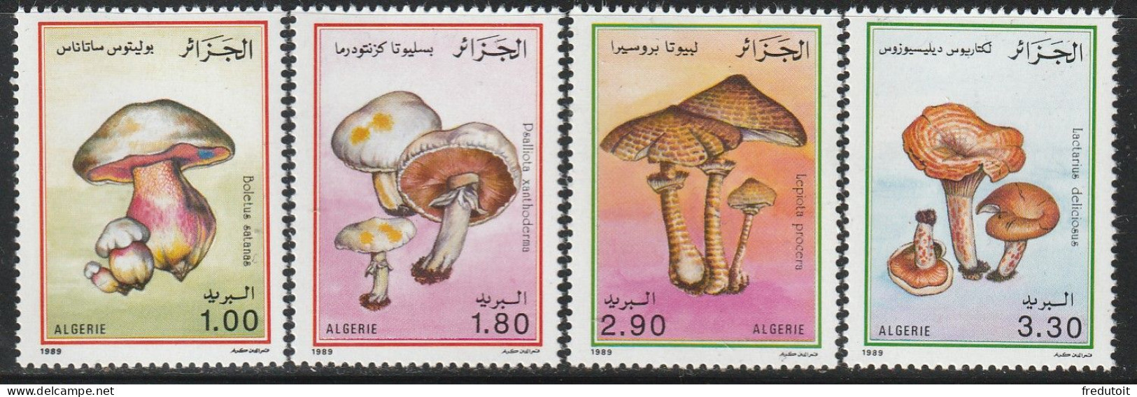 ALGERIE - N°966/9 ** (1989) Champignons - Argelia (1962-...)