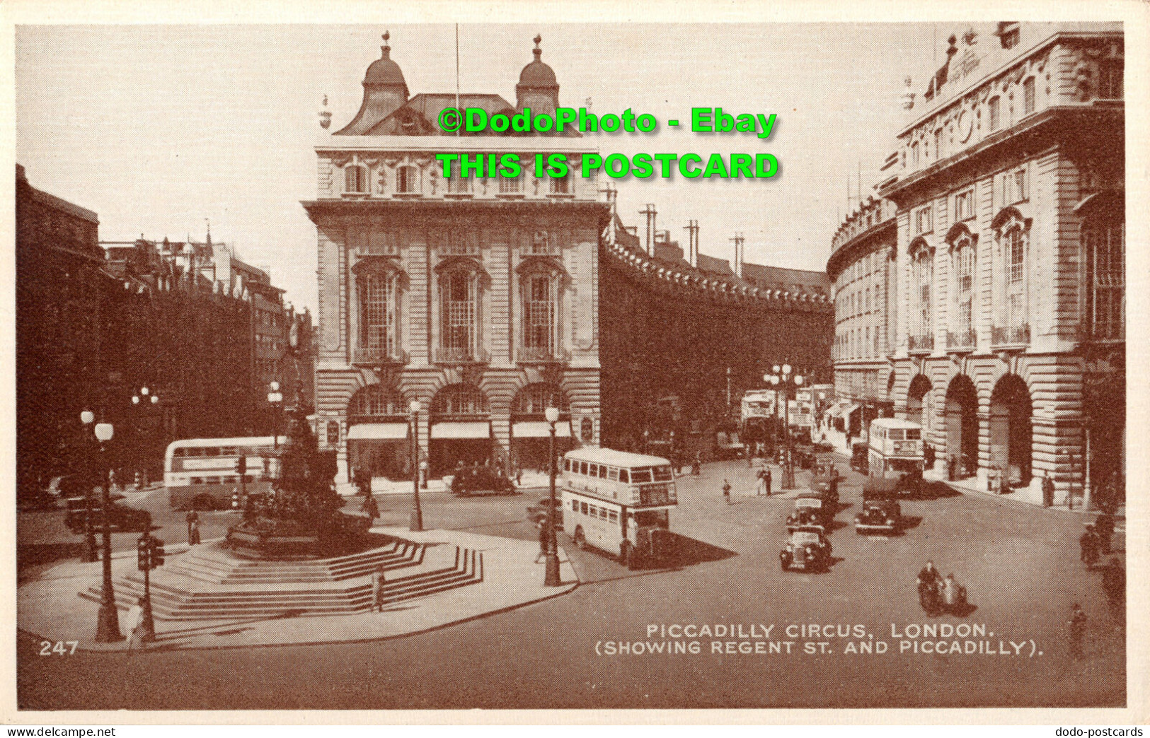 R377127 London. Piccadilly Circus. Showing Regent St. And Piccadilly - Autres & Non Classés
