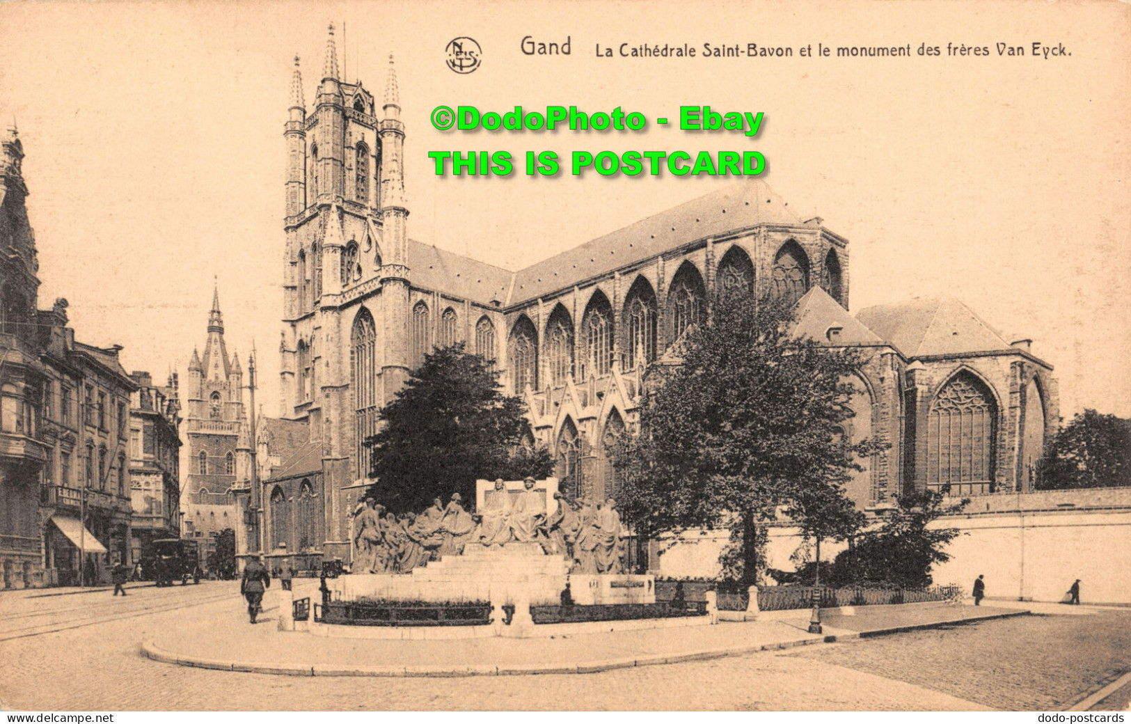 R377223 Gand. La Cathedrale Saint Bavon. Et Le Monument Des Freres Van Eyck. Nel - Welt