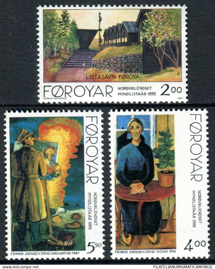 Feroe 1995 Correo 276/78 **/MNH Arte. Cuadros De Pintura (3 Sellos)  - Isole Faroer