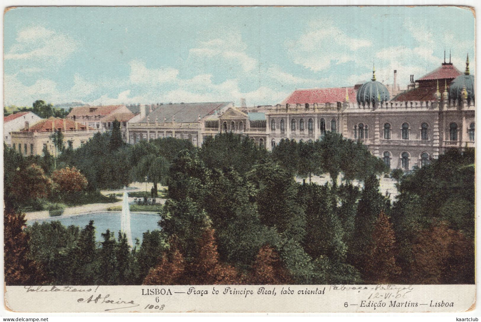 Lisboa - Praca Do Principe Real, Lado Oriental - (Portugal) - 6 - Edicáo Martins - Lisboa - (1909) - Lisboa