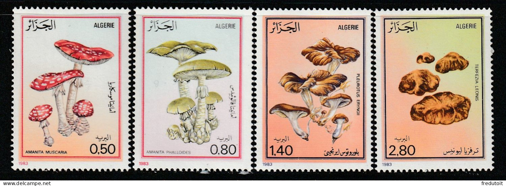 ALGERIE - N°787/90 ** (1983) Champignons - Algeria (1962-...)