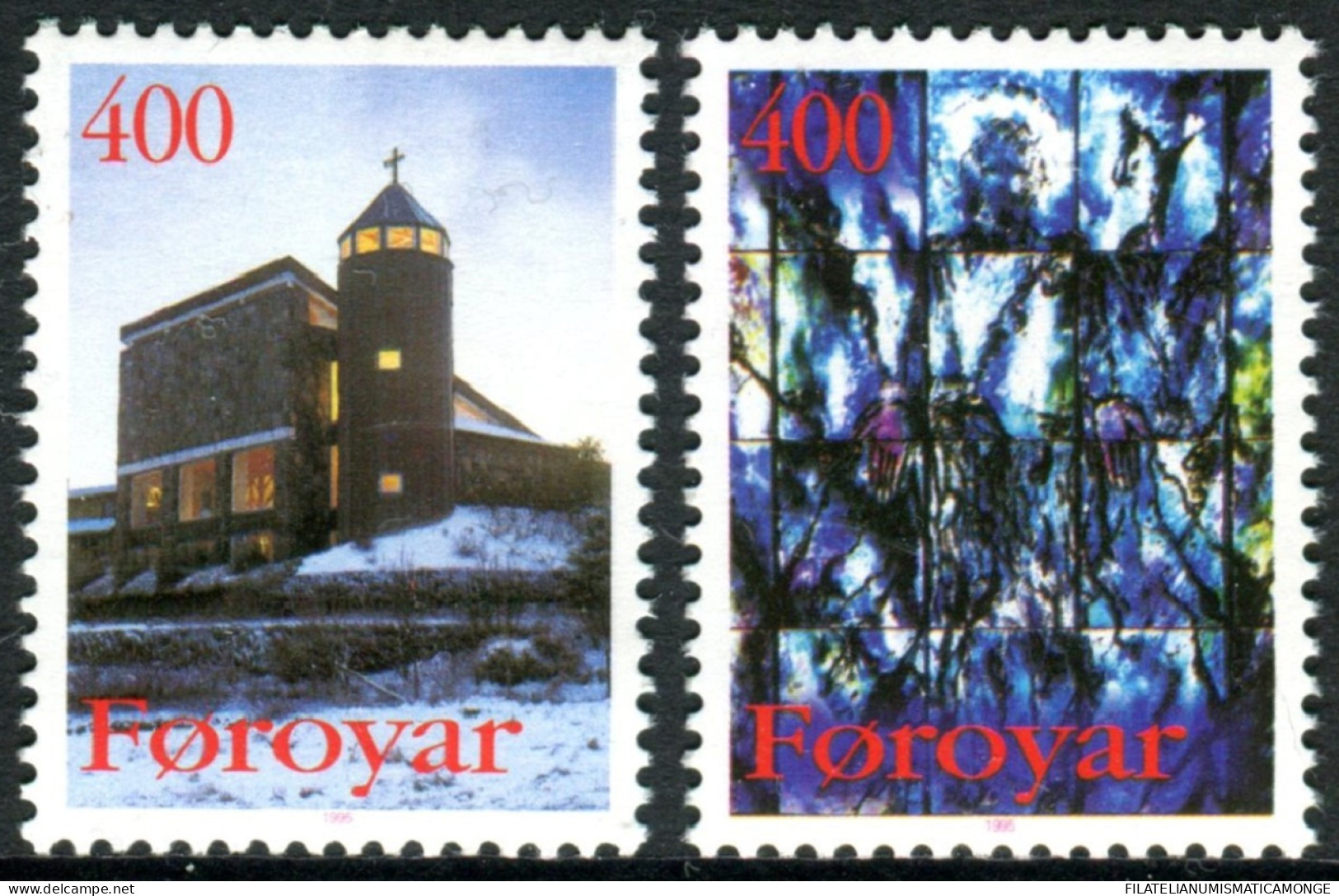 Feroe 1995 Correo 285/86 **/MNH Navidad'95  (proc. De Carnet)  (2 Sellos)  - Isole Faroer