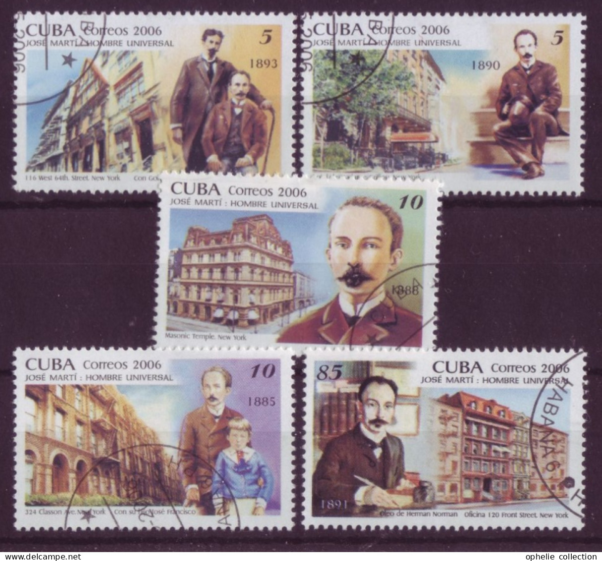 Amérique - Cuba - 2006 - Jose Marti Hombre Universal - 5 Timbres Différents - 6990 - Autres & Non Classés