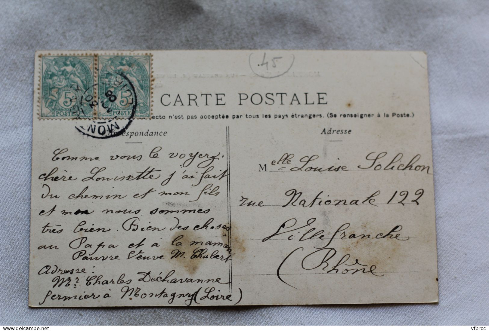 Cpa 1906, Montagny, Un Château ( De M. De Vilaine), Loire 42 - Autres & Non Classés