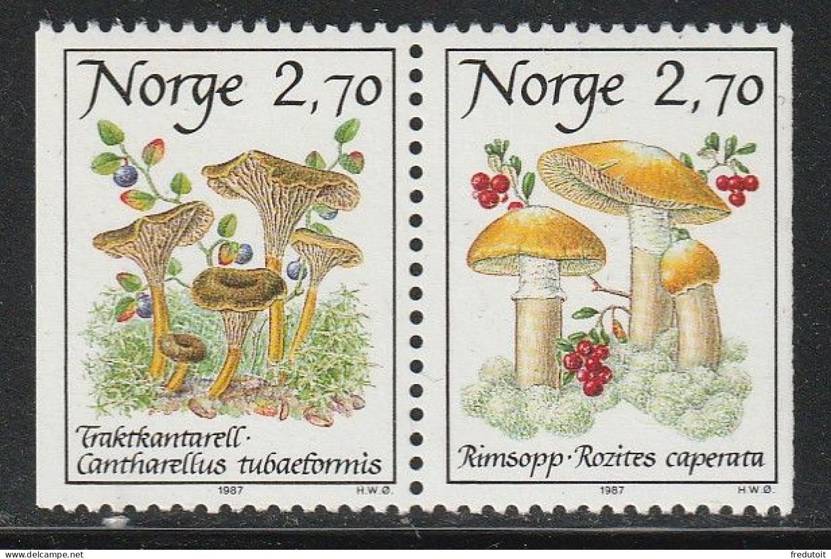 NORVEGE - N°924a ** (1987) Champignons - Nuovi