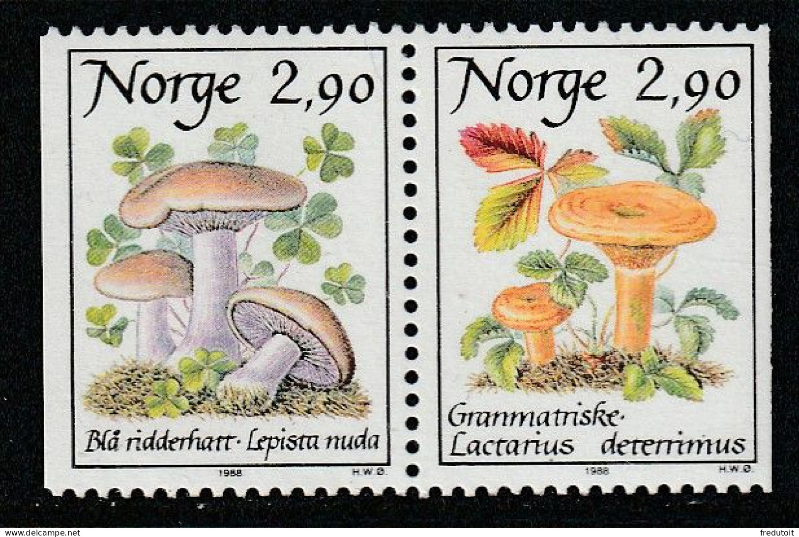 NORVEGE - N°946a ** (1988) Champignons - Ungebraucht