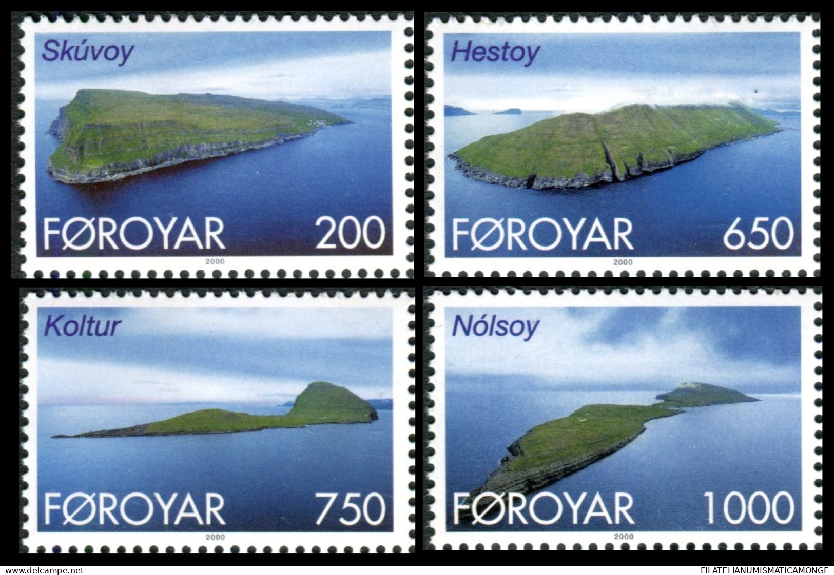 Feroe 2000 Correo 377/80 **/MNH Serie Básica. Vistas A La Isla (4 Sellos)  - Isole Faroer