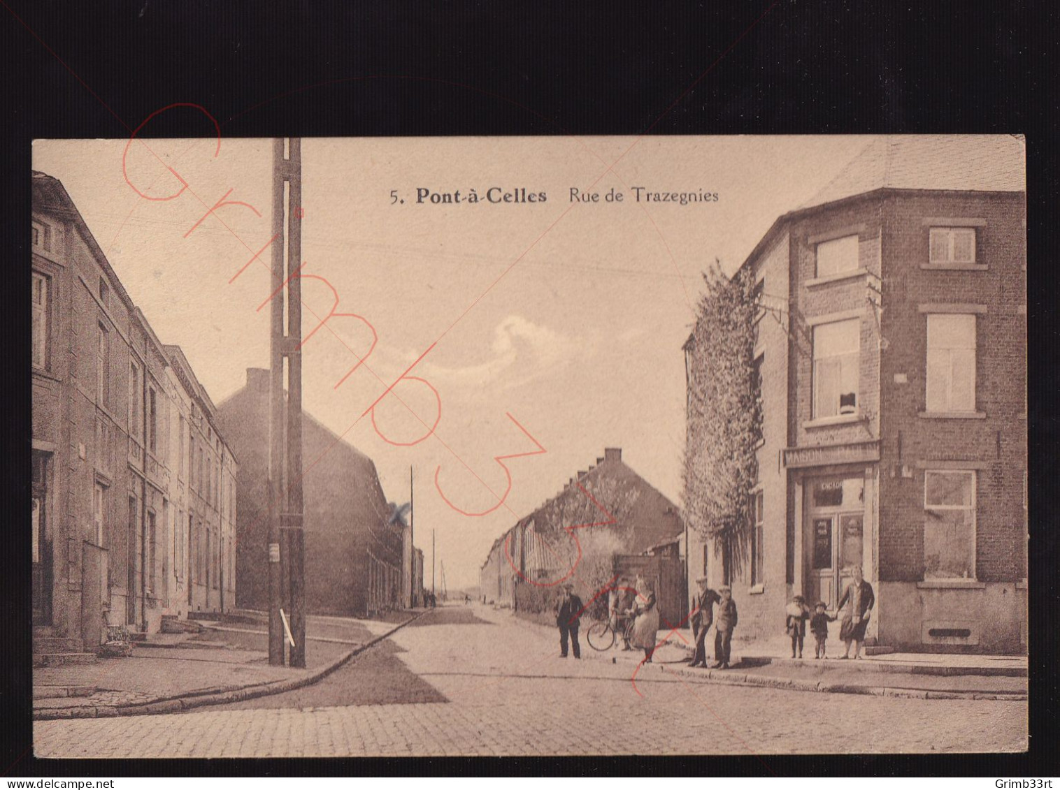 Pont-à-Celles - Rue De Trazegnies - Maison Paulin - Postkaart - Pont-à-Celles