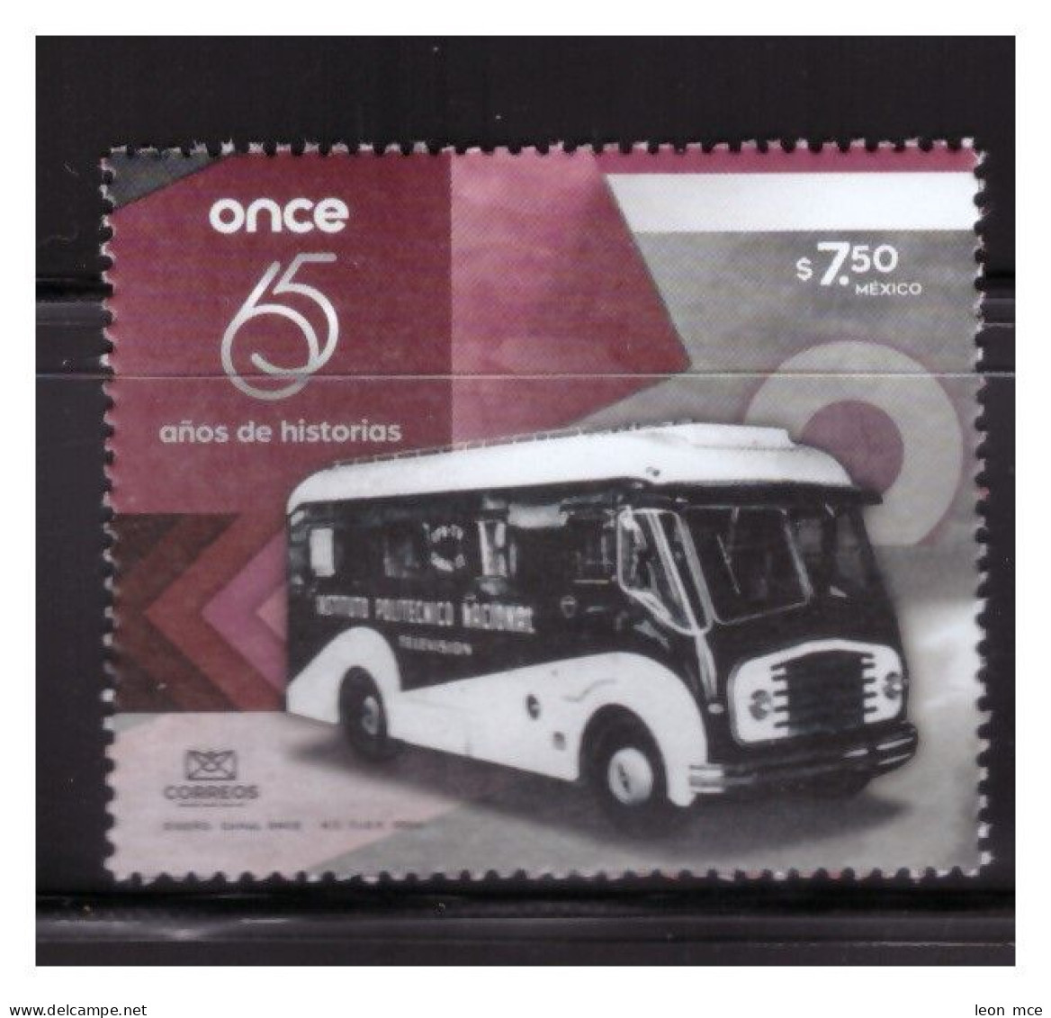 2024 MÉXICO Once. 65 Años De Historias, MNH Channel Eleven. TV, 65 Years Of Stories, COMMUNICATIONS, TRUCK - Mexique