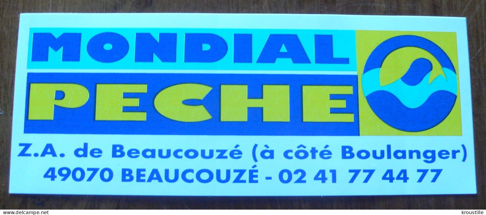AUTOCOLLANT MONDIAL PECHE - DPT 49 BEAUCOUZE - Stickers