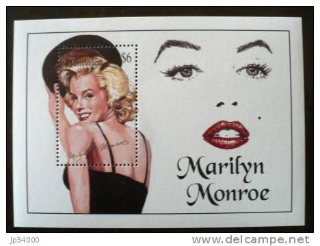 DOMINIQUE Cinema MARILYN MONROE 1926-1962. Bloc Feuillet Dentelé (1)** MNH - Cinema