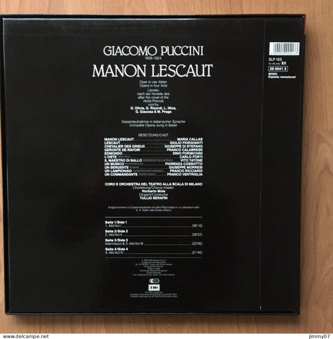 Puccini/ Callas/ Di Stefano/ Fioravanti/Serafin/ Coro Del Teatro Alla Scala Di Milano - Manon Lescaut (Box + 2xLP, Mono - Klassik