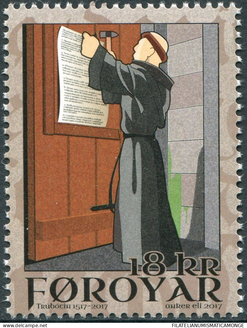 Feroe 2017 Correo 900 **/MNH 500 Aniv. Reforma De Luther  - Färöer Inseln