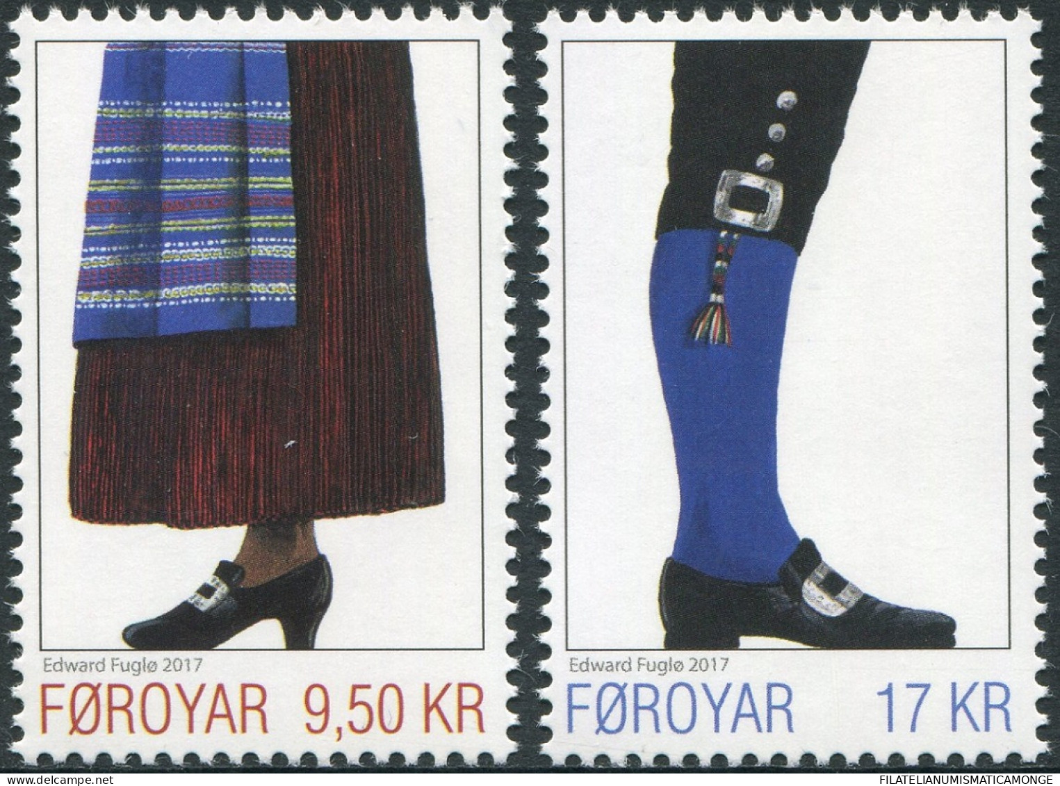 Feroe 2017 Correo 901/02 **/MNH Trajes Tradicionales De Feroe II  (2 Sellos)  - Färöer Inseln