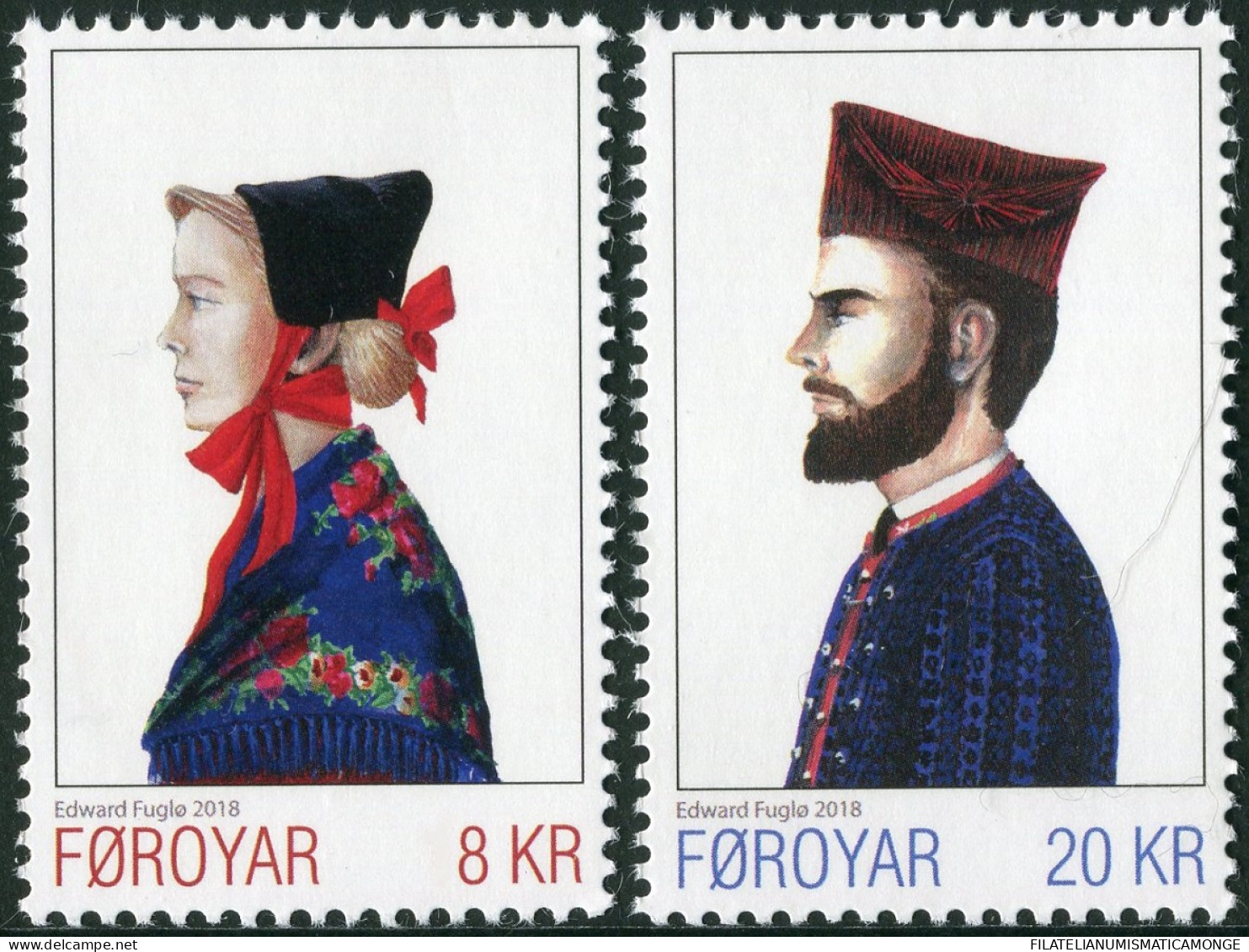 Feroe 2018 Correo 929/30 **/MNH Trajes Tradicionales  III (2 Sellos)  - Féroé (Iles)