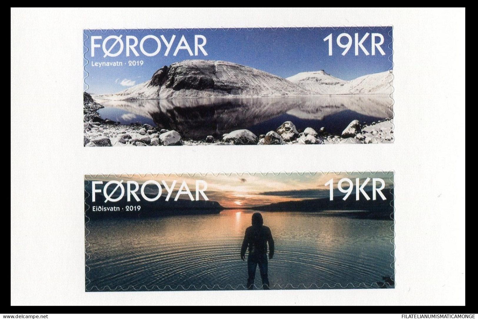 Feroe 2019 Correo 944/45 **/MNH Lagos De La Isla (adh De Crn) (2 Sellos)  - Faroe Islands