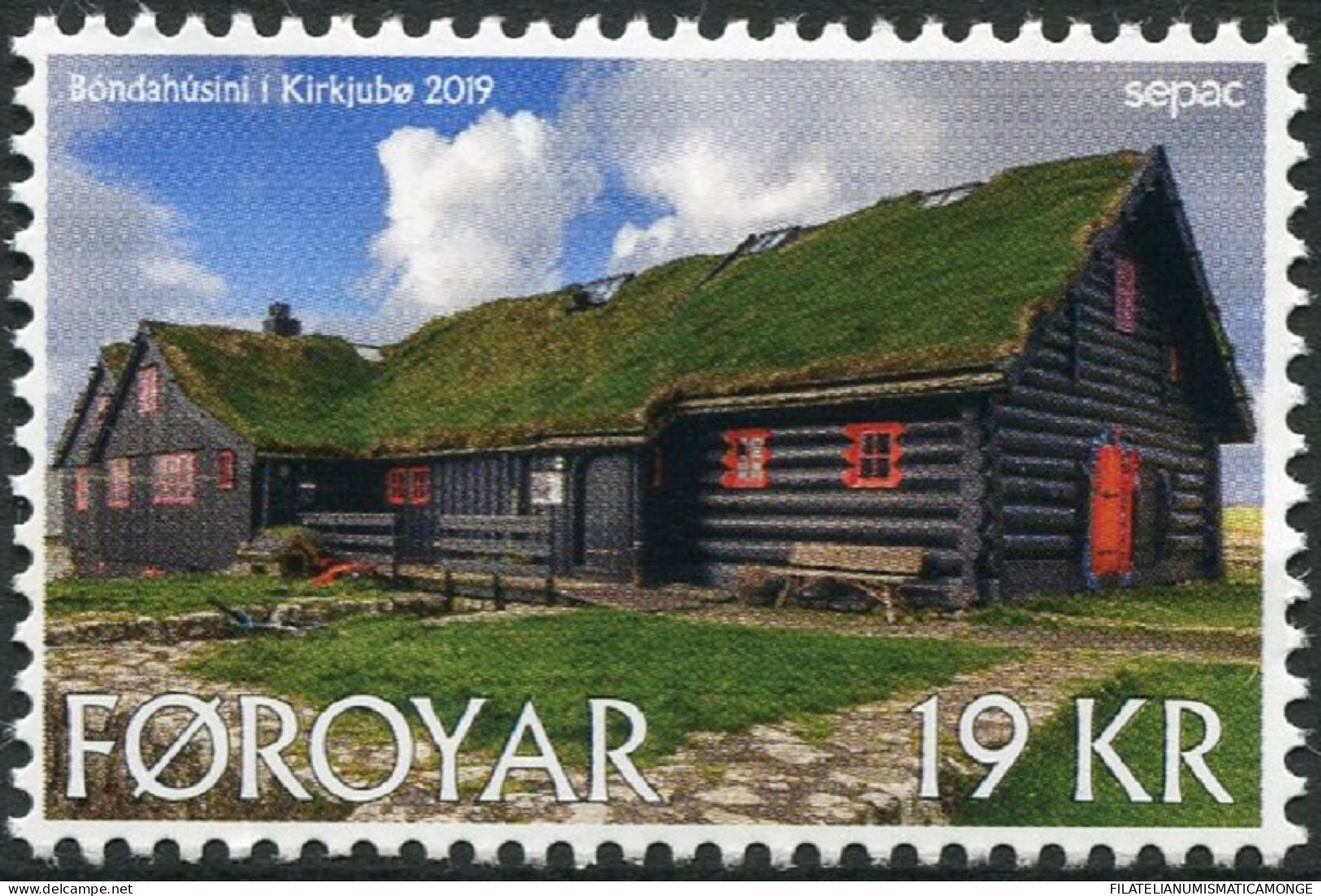 Feroe 2019 Correo 946 **/MNH Emisión "Sepac" - Casas Residenciales Antiguas  - Faroe Islands