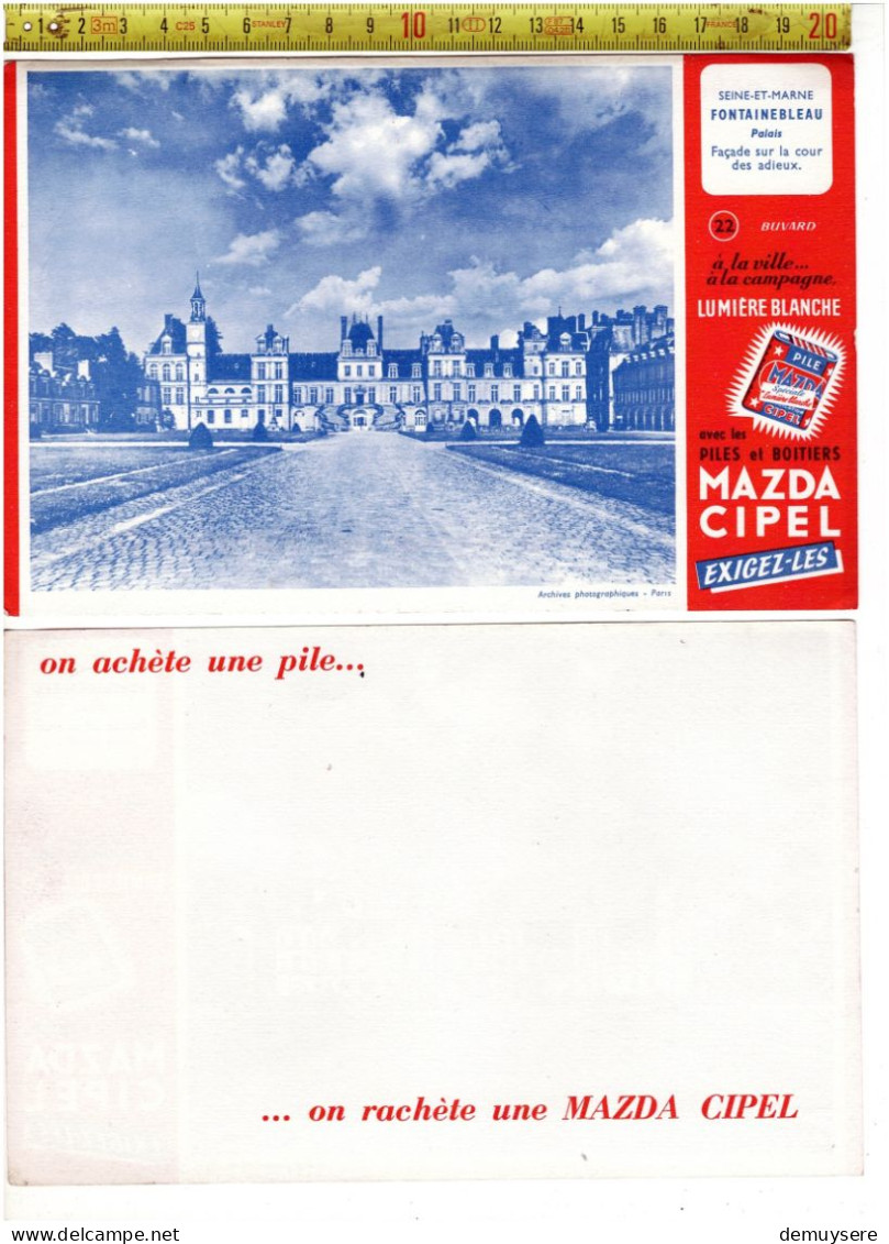 SOLDE 2003 -  PILES ET BOITIRS MAZDA CIPLE - FONTEINE BLEAU - Advertising