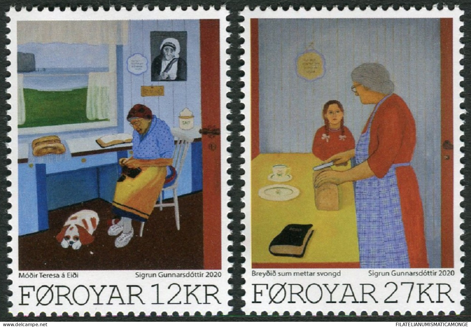 Feroe 2020 Correo 970/71 **/MNH Arte : Sigrun Gunnarsdóttir (2 Sellos)  - Faroe Islands