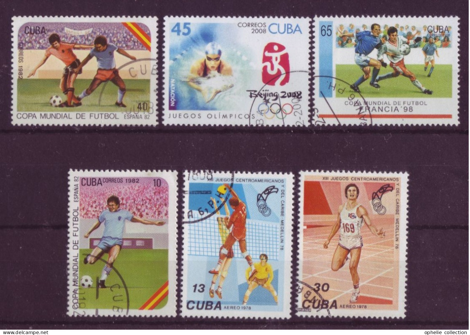 Amérique - Cuba - Sports - 6 Timbres Différents - 6998 - Autres & Non Classés