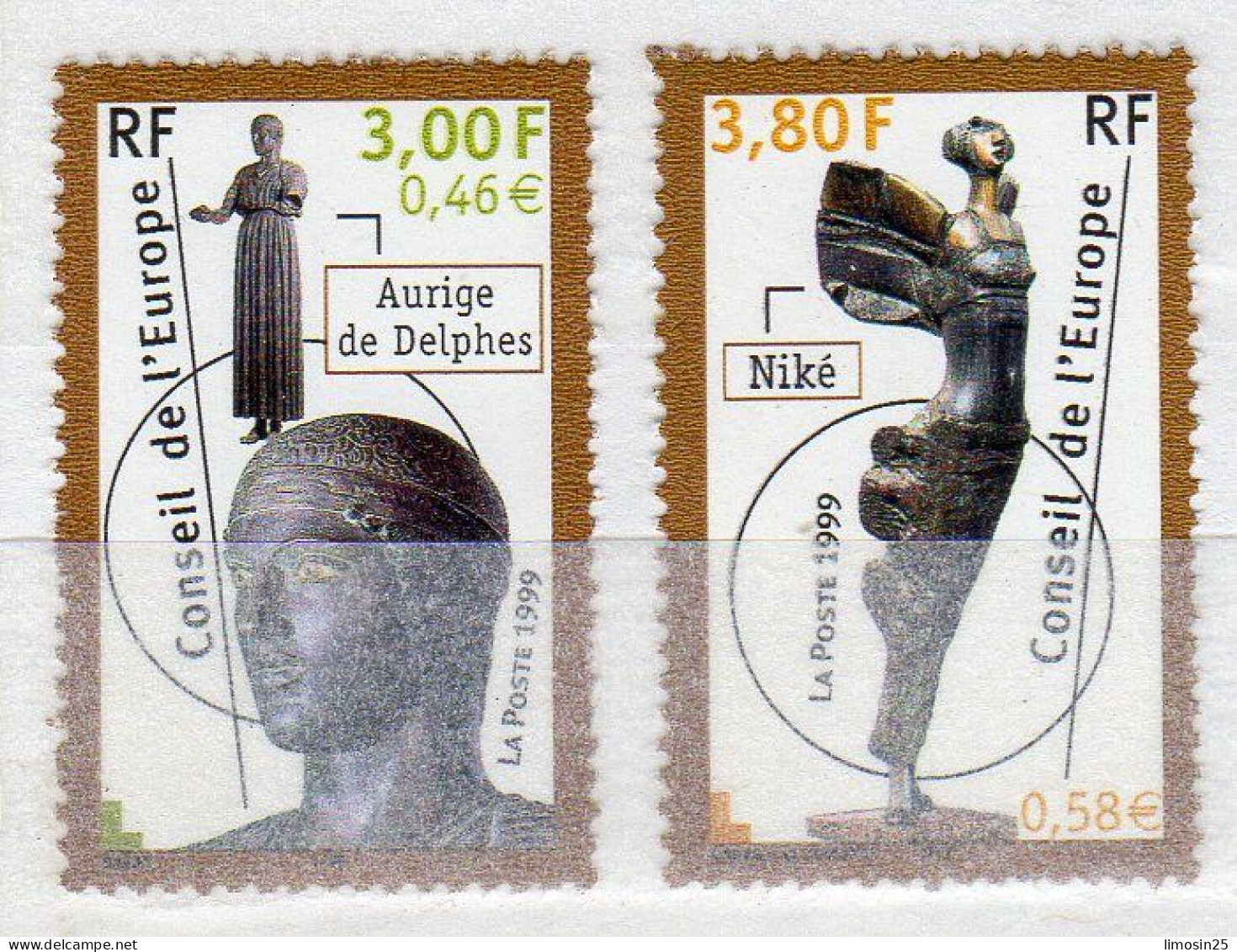 CONSEIL DE L'EUROPE - Statues Grecques - 1999 - Mint/Hinged