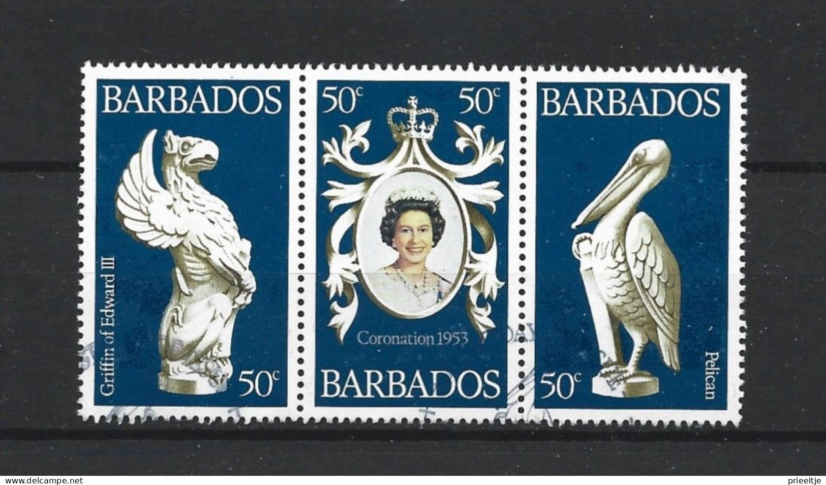 Barbados 1978 Coronation 25th Anniv. Strip  Y.T. 449/451 (0) - Barbades (1966-...)