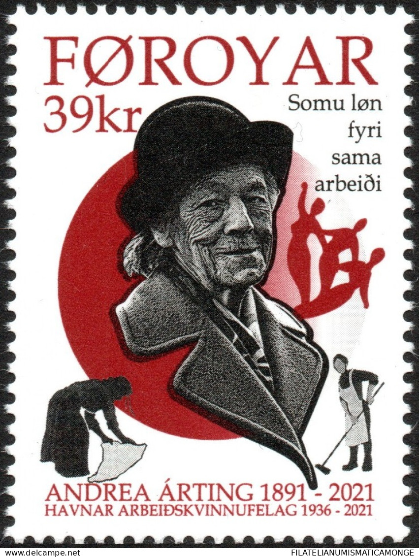 Feroe 2021 Correo 1006 **/MNH Personajes : Andrea Arting   - Faroe Islands