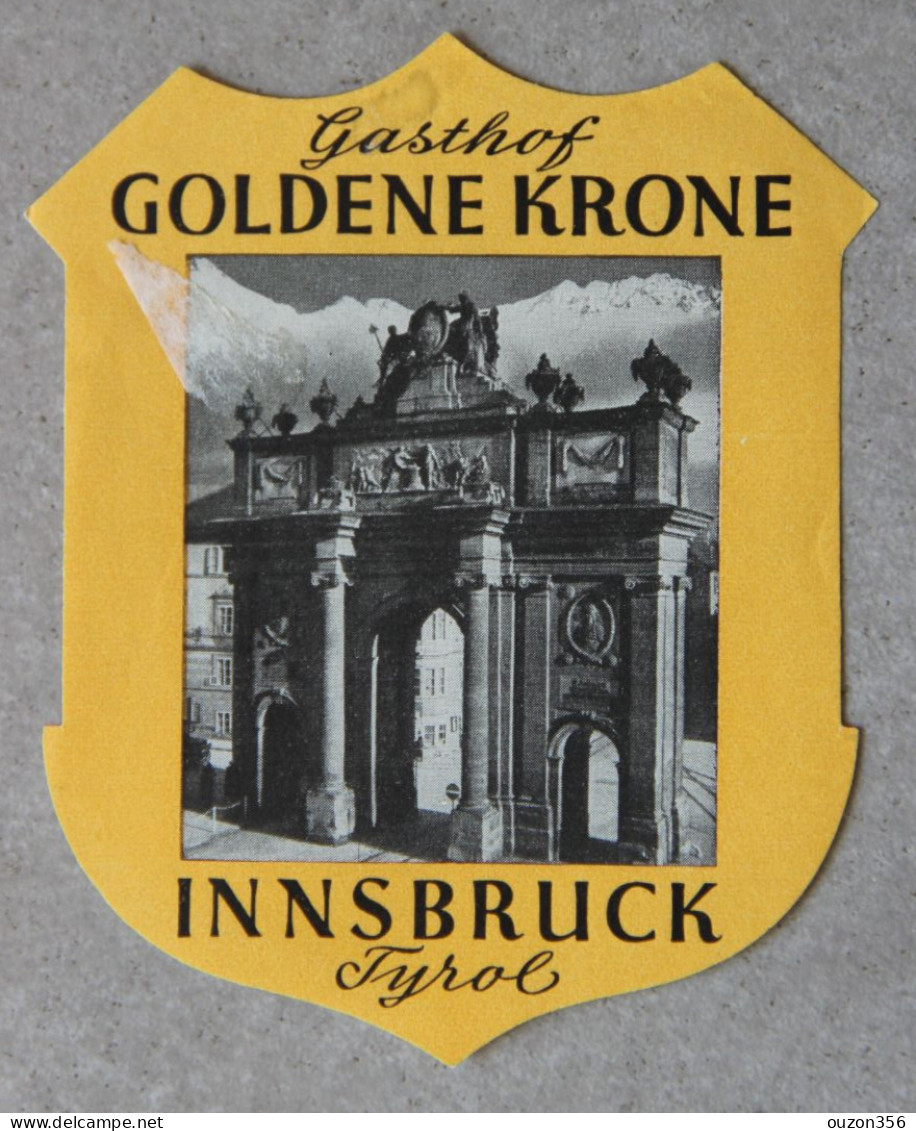 Etiquette Gasthof Goldene Krone, Innsbruck (Tyrol, Autriche) - Autriche