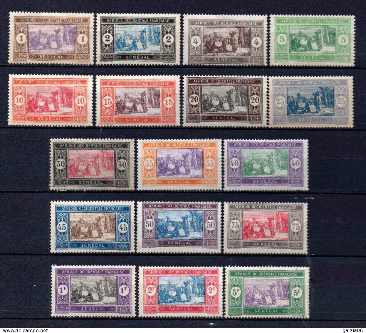 Sénégal  - 1914 - Marché Indigène  -  N° 53 à 69 -  Neufs * - MLH - Unused Stamps