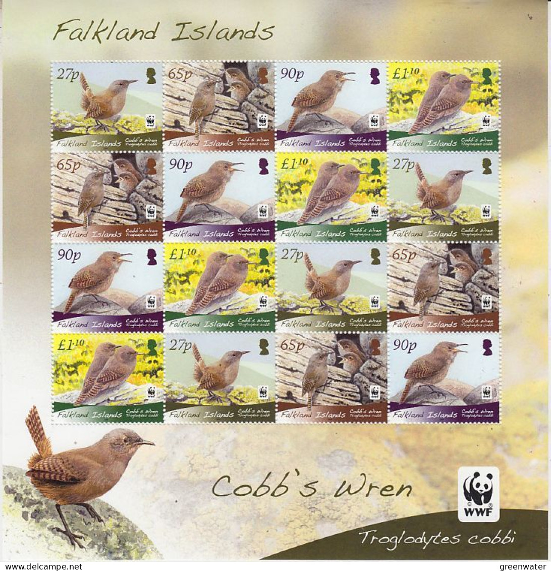 Falkland Islands 2009 Cobb's Wren / WWF Sheetlet ** Mnh (FG196) - Islas Malvinas