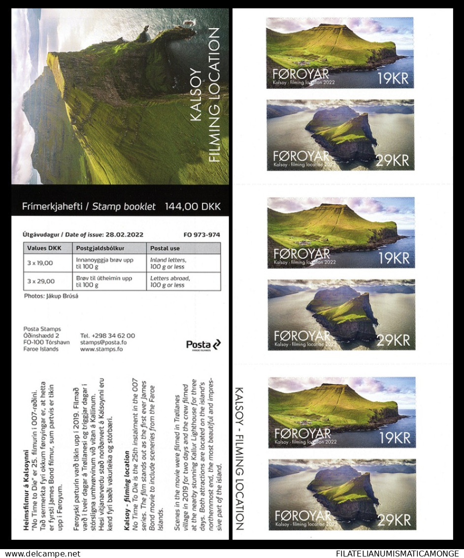 Feroe 2022 Correo 1031 C **/MNH Carnet - Localizaciones De Cine. La Isla De Kal - Faroe Islands