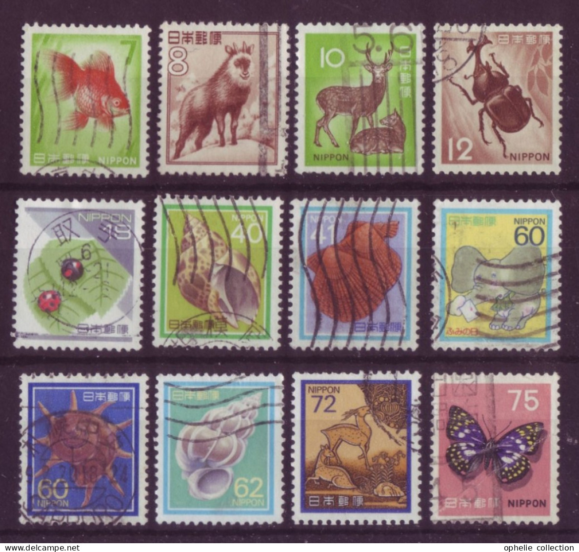 Asie - Japon - Faune  - 12 Timbres Différents - 7001 - Sonstige & Ohne Zuordnung