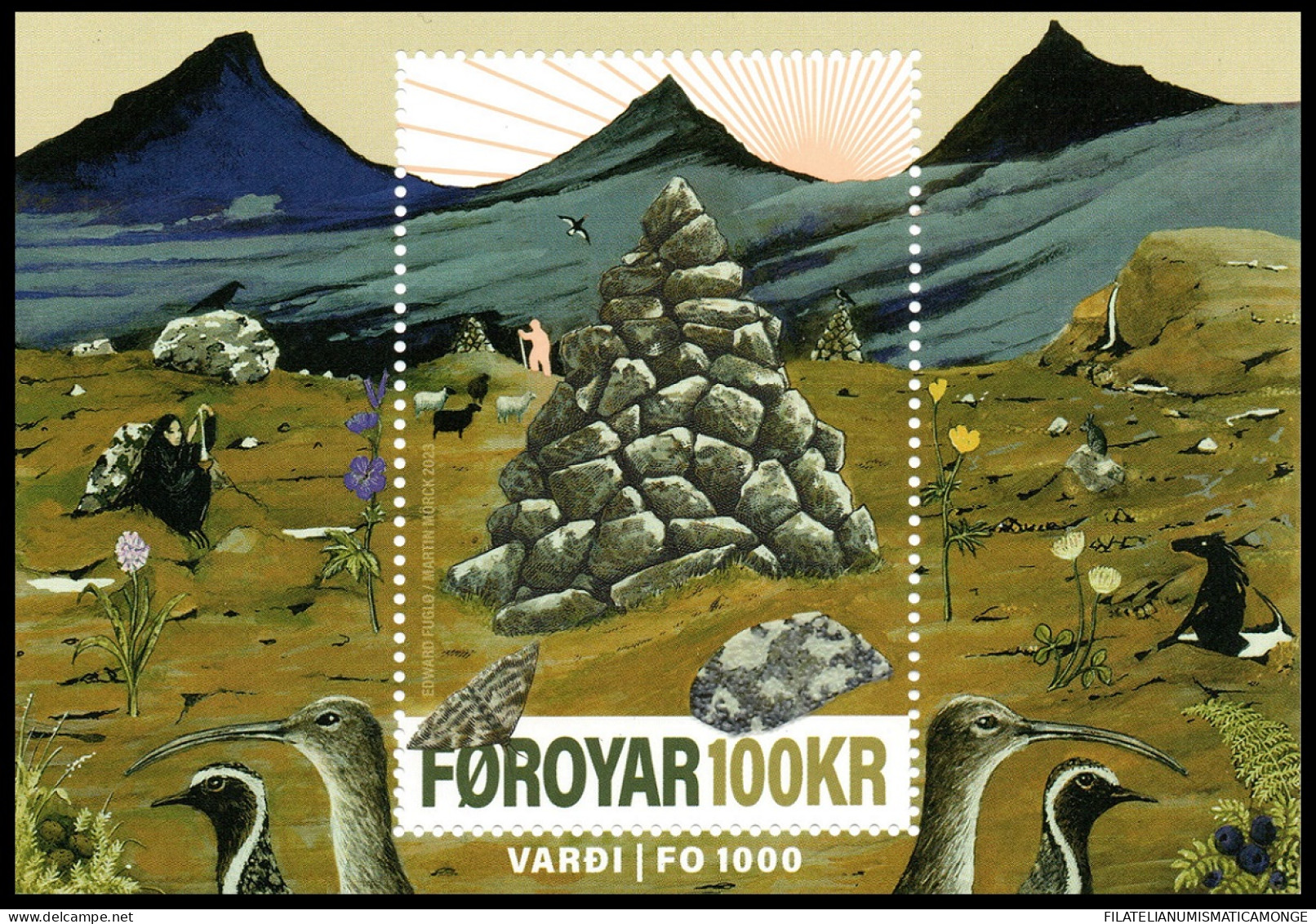 Feroe 2023 Correo 1064 HB **/MNH Sello Nº 1000 - HB  - Isole Faroer