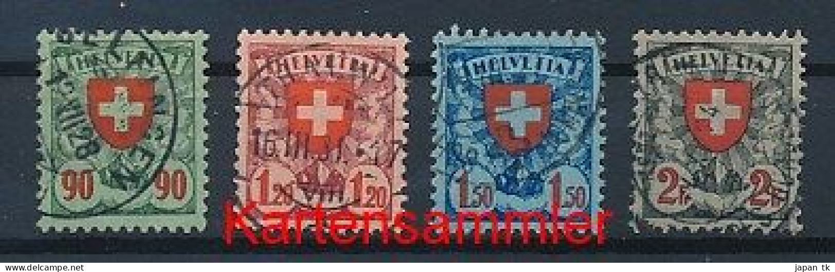 SCHWEIZ Mi. Nr. 194-197 Freimarken: Wappenschild - Siehe Scan - Used - Oblitérés