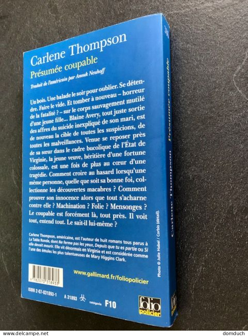 FOLIO Police N° 386    PRESUMEE COUPABLE    Carléne THOMPSON - Otros & Sin Clasificación