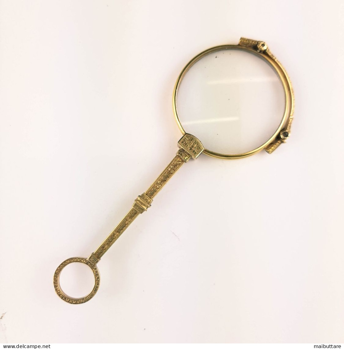 Occhiali A Scatto Antichi In Oro Giallo Modello Lorgnette Stile Impero Da Tasca Databili Fine 1800 / Inizio 1900 - Autres & Non Classés