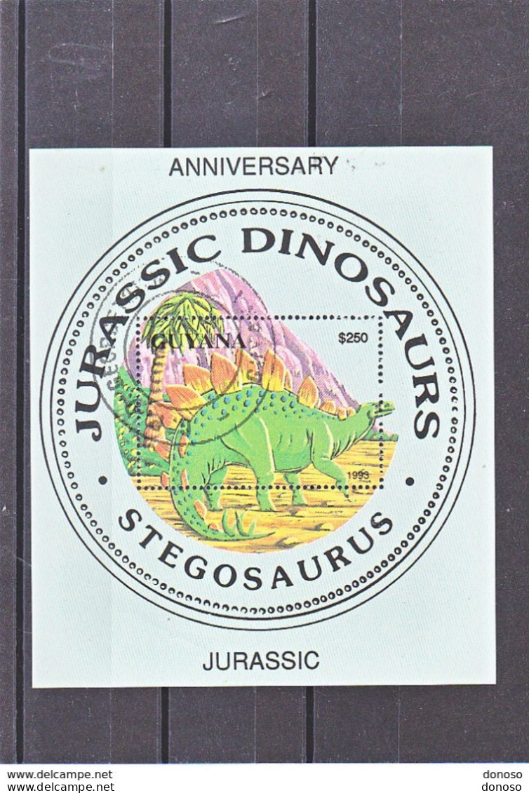 GUYANA 1993 DINOSAURE STEGOSAURUS BLOC 276 Oblitéré,used. - Guyane (1966-...)