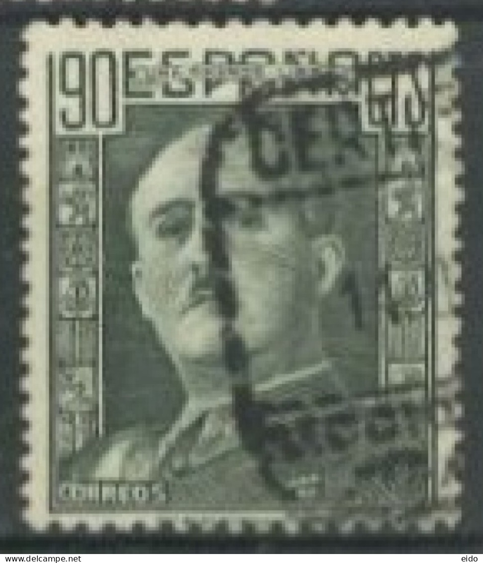 SPAIN,  1942/48, GENERAL FRANCO STAMP, # 714, USED. - Oblitérés