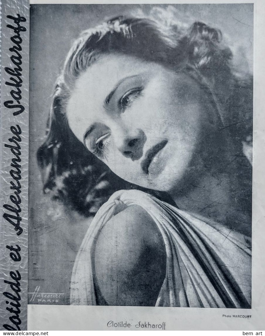 Ancien Programme De CLOTILDE Et ALEXANDRE SAKHAROFF Photo Harcourt Et Lipnitzki Paris - Programmes